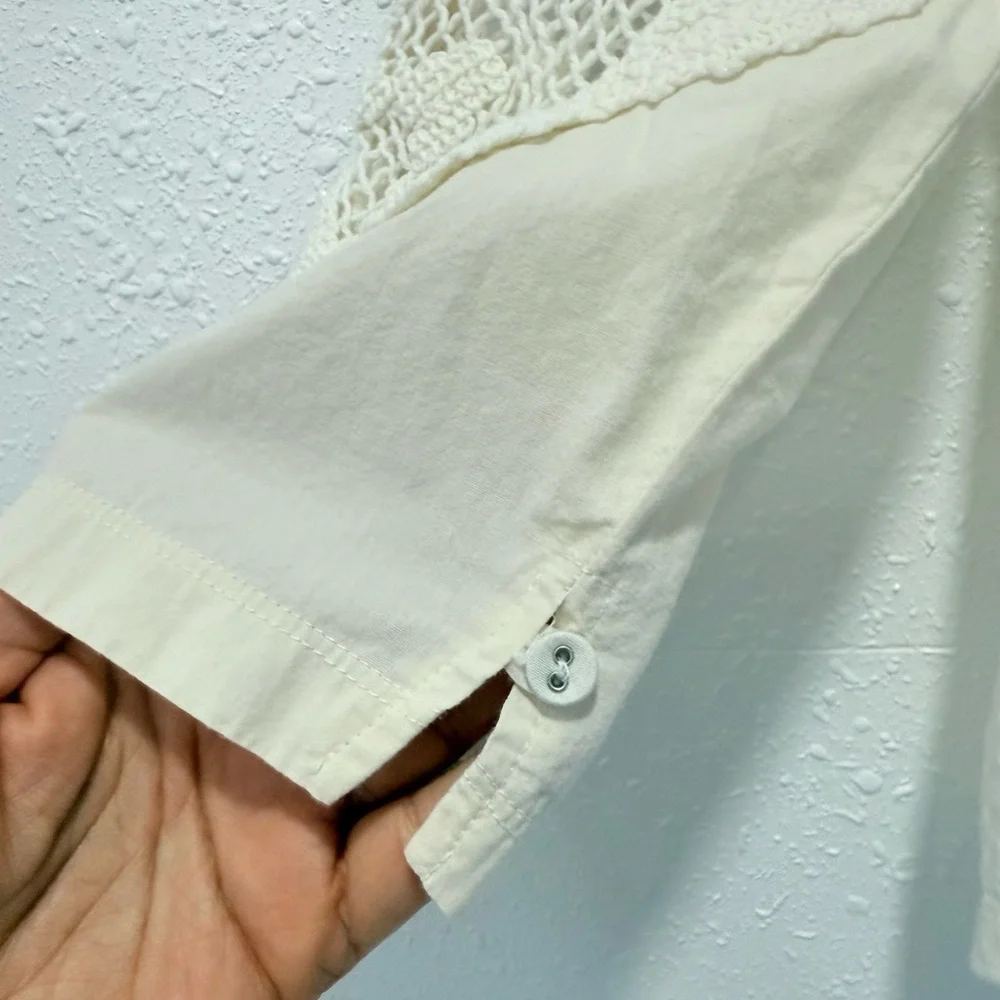 Free People Brunch‎ Date Henley Top Blouse M